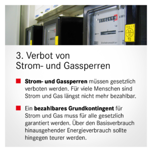 Verbot von Strom- und Gassperren