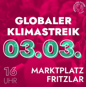 Globaler Klimastreik Fritzlar 3.3.23 16 Uhr