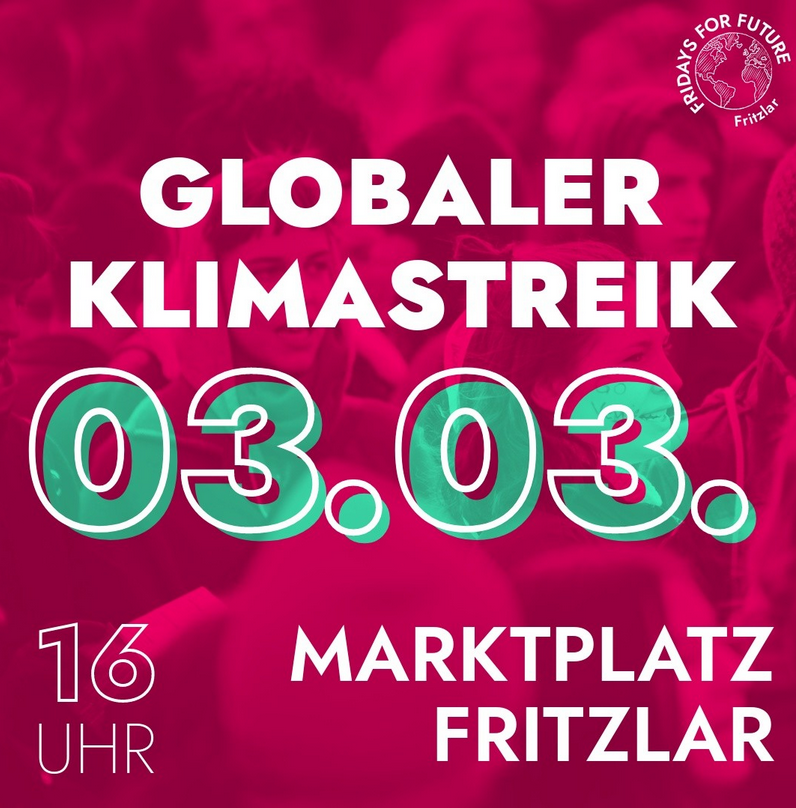 Globaler Klimastreik Fritzlar 3.3.23 16 Uhr