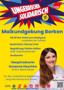 1. Mai Borken 09:30 Uhr im Hotel zum Stadtpark Borken (Europaplatz 3)