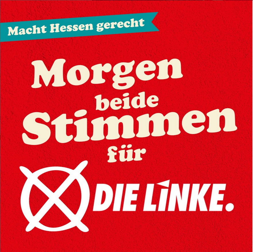 Morgen beide Stimmen für DIE LINKE