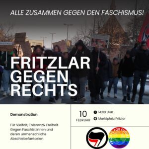 10.2. 14 Uhr Marktplatz Fritzlar gegen Rechts