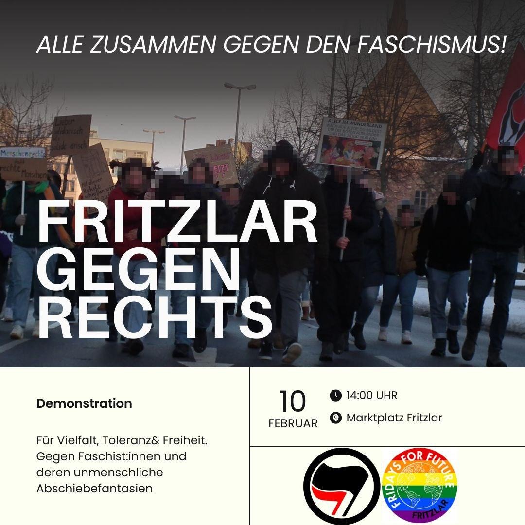 10.2. 14 Uhr Marktplatz Fritzlar gegen Rechts
