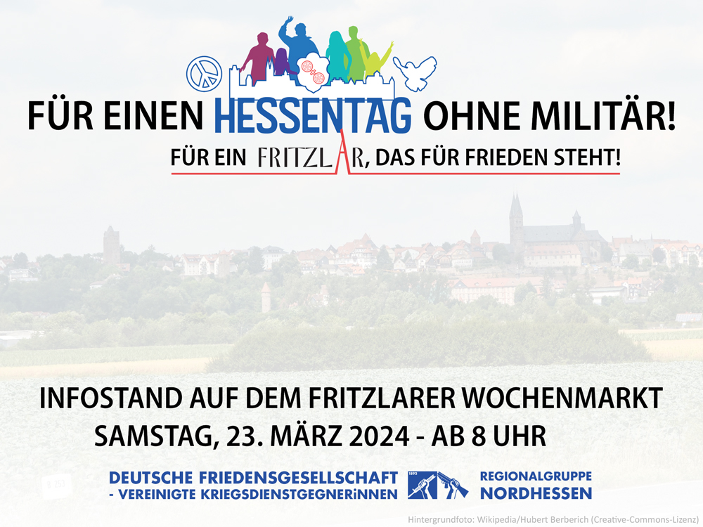 DFG-VK Infostand Fritzlar 23.3. ab 8 Uhr