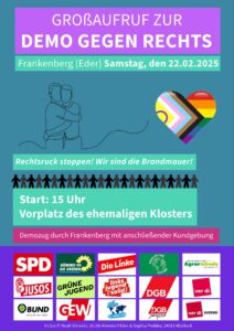 Demo gegen Rechts 22.2. 15 Uhr Frankenberg Klostervorplatz